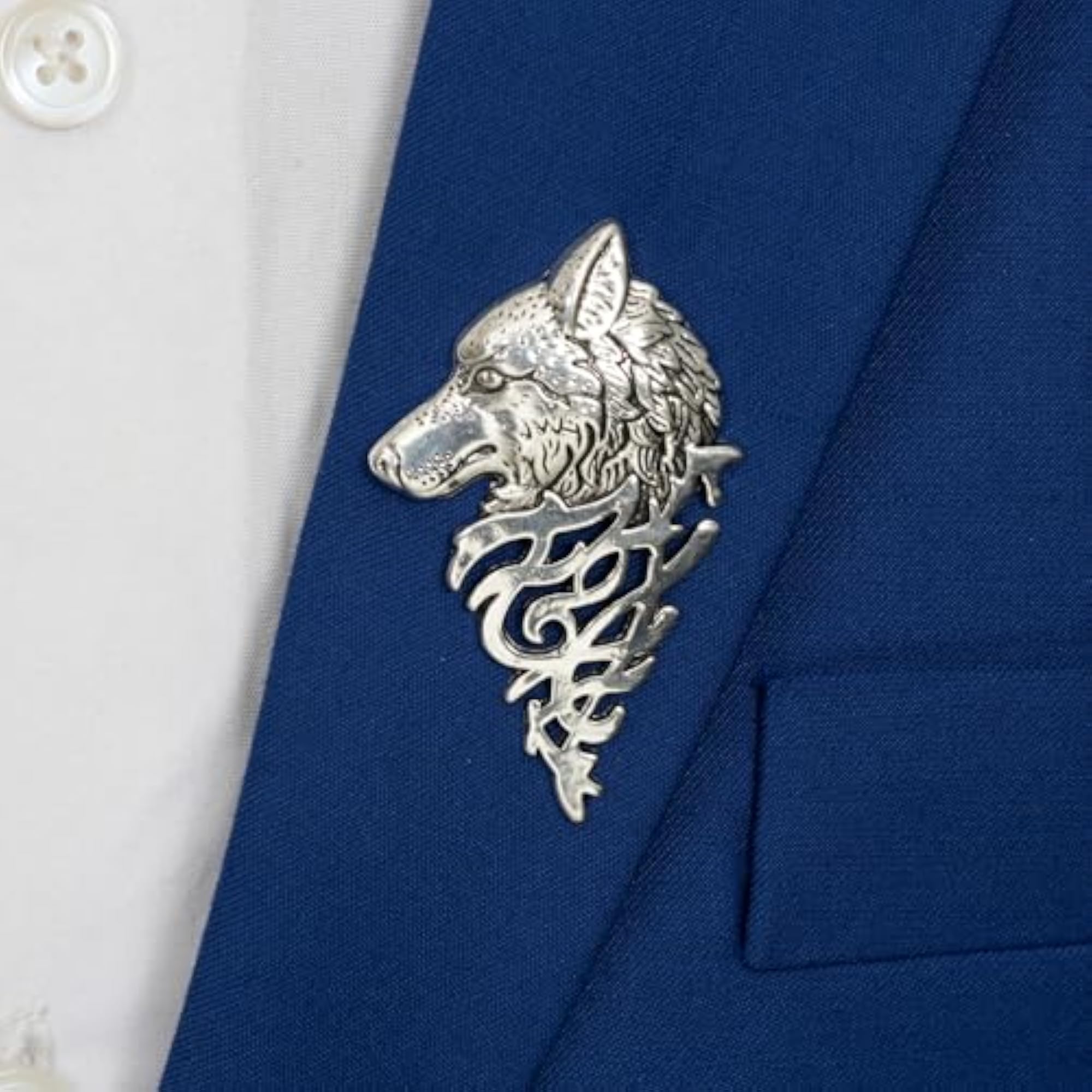 Wolf Lapel Pin for Men, Stylish Design